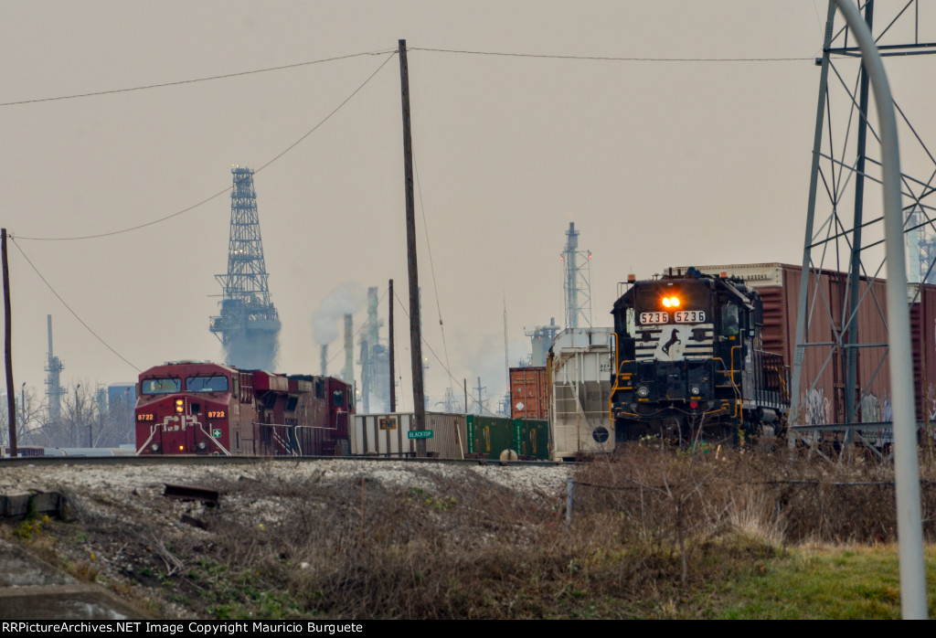 CP & NS Locomotives in the yard